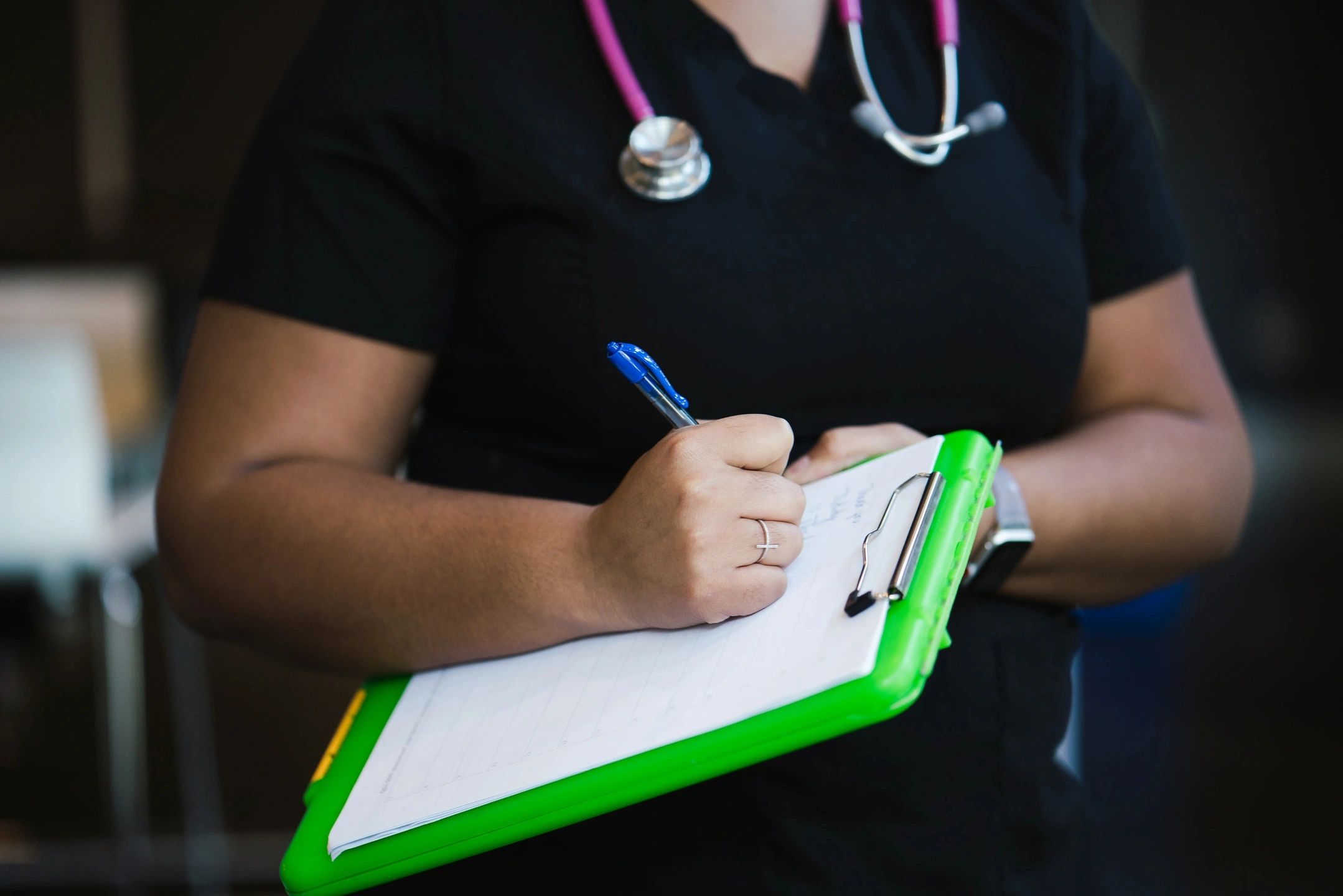 nurse writting